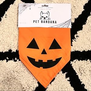 Halloween Pet Bandana, Pumpkin Jack-O-Lantern design
